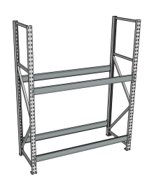 Стеллаж грузовой СГР 3000x900x400 2 полки (без настила) Стеллаж грузовой СГР 3000x900x400 2 полки (без настила)